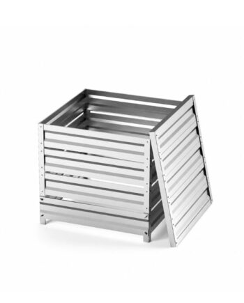 Градински компостер Primaterra Humus Plus Zinc 890 литра от поцинкована стомана. Устойчива конструкция с вентилационни отвори и лесна поддръжка.